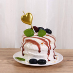 ŚWIECZKI NA TORT W KSZTAŁCIE SERC ZŁOTE NA ŚLUB ROCZNICĘ URODZINY