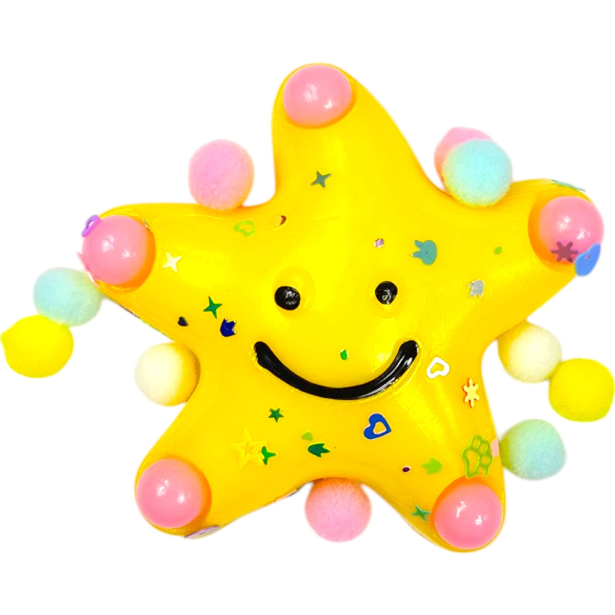 GNIOTEK ANTYSTRESOWY SENSORYCZNY GWIAZDKA Z POSYPKĄ SQUISHY GWIAZDA MOCHI