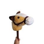 HOBBY HORSE KOŃ NA PATYKU KIJU ZABAWKA GŁOWA KONIA BRĄZOWY KONIK DŹWIĘK