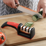 OSTRZAŁKA OSEŁKA DO NOŻY NOŻYCZEK KUCHENNYCH TRÓJFAZOWA OSTRA PORĘCZNA 3w1