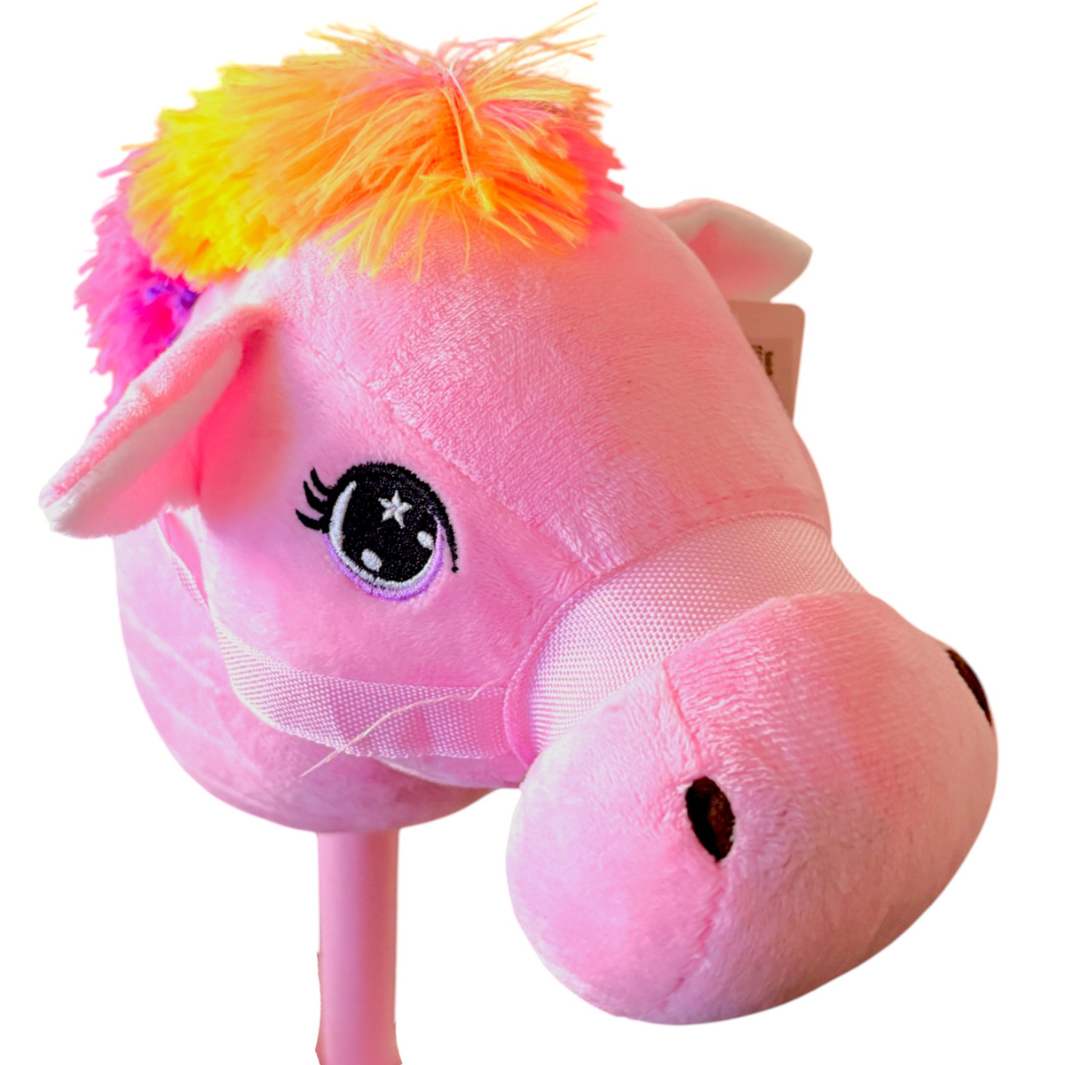 HOBBY HORSE KOŃ NA KIJU JEDNOROŻEC GŁOWA KONIA DŹWIĘK KONIK Z GRZYWĄ RŻY