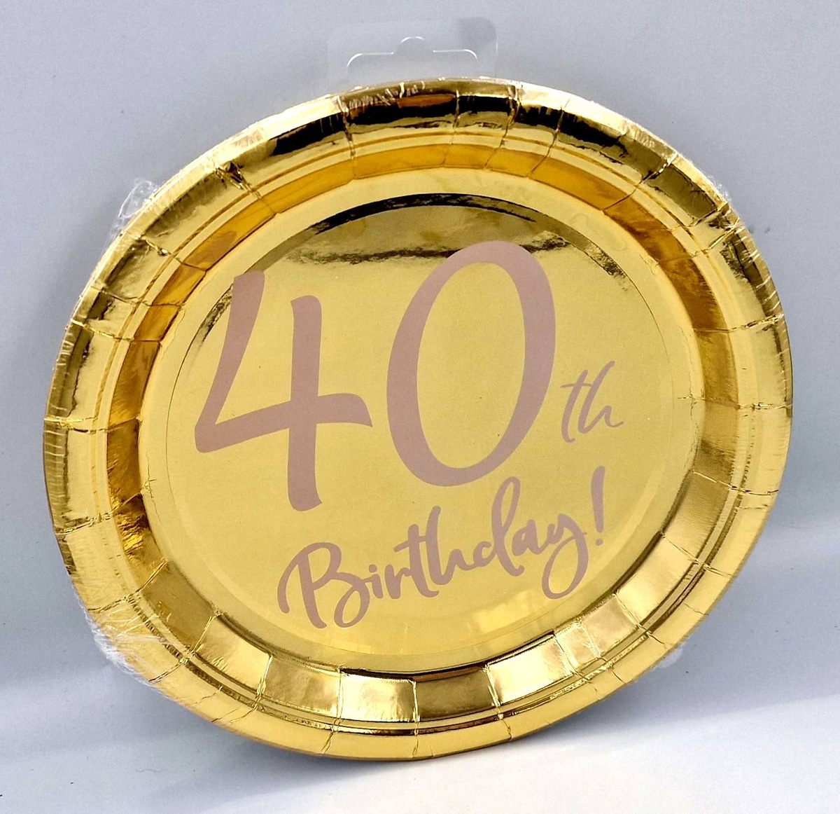 6x TALERZYKI PAPIEROWE ZŁOTE 40 URODZINY ZESTAW EKOLOGICZNE
