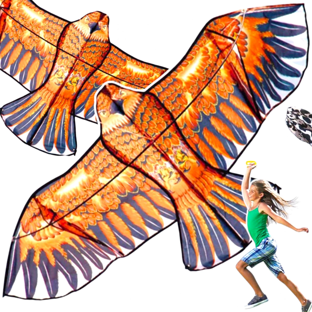 MEGA LATAWIEC ORZEŁ MOCNY DUŻY OGROMNY PTAK XXL 110 CM ODSTRASZACZ PTAKÓW 