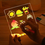 PODŚWIETLANA TABLICA DO RYSOWANIA - ŚWIECĄCA LED + MARKERY