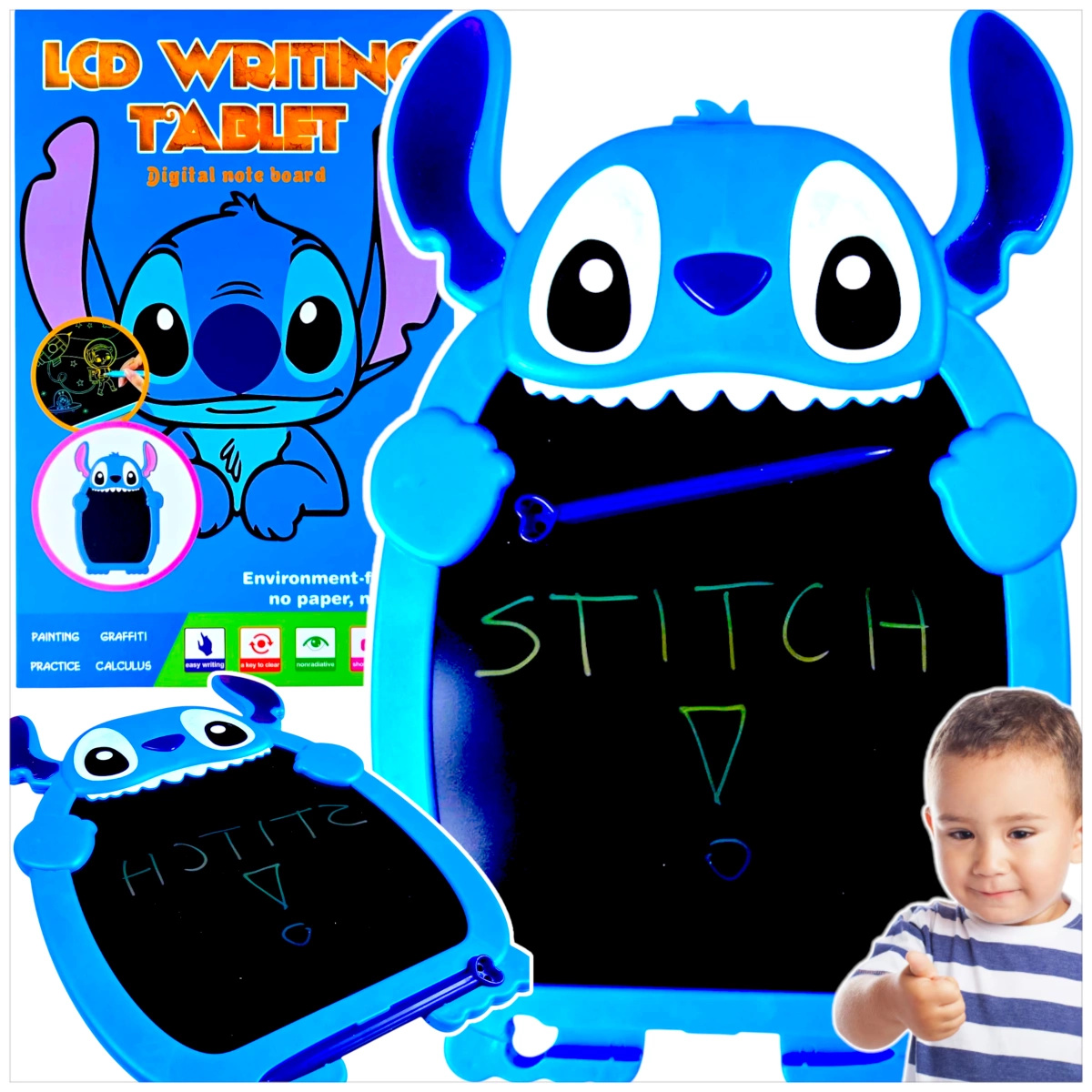 LILO STICH TABLET DLA DZIECI DO RYSOWANIA 8'' TABLICA EDUKACYJNA DLA FANA