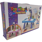 TABLICA DO RYSOWANIA PROJEKTOR STOLIK ŚWIATŁO DŹWIĘK 32 OBRAZKI BIURKO AKC