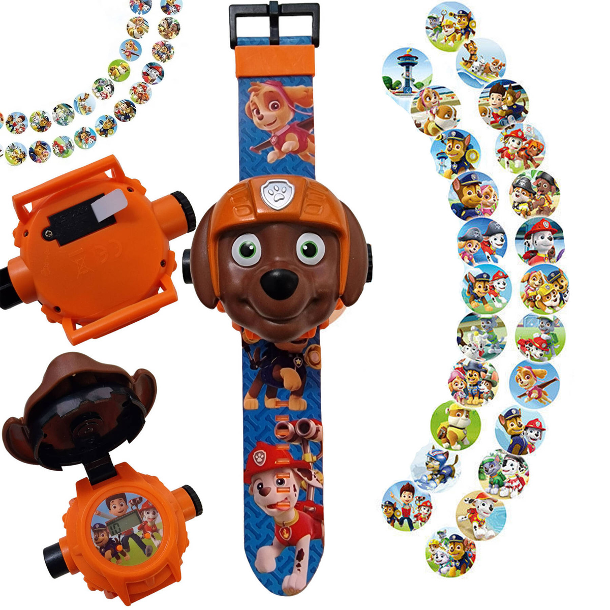 PSI PATROL ZEGAREK 3D Z PROJEKOTOREM ZUMA RZUTNIK PROJEKTOR WYŚWIETLA OBRAZ