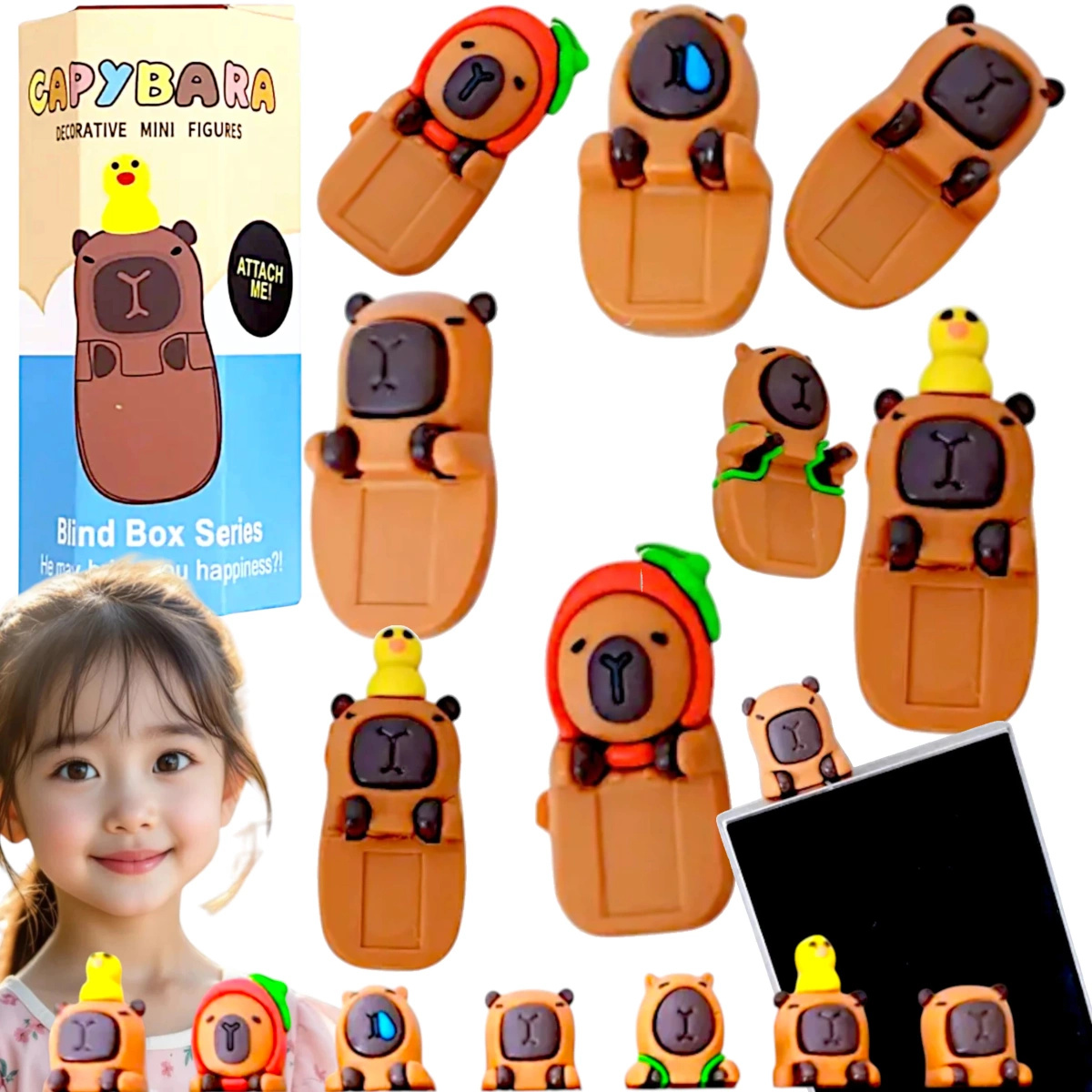 SONNY ANGEL FIGURKA KOLEKCJONERSKA HIPPER KAPIBARA MINI LALECZKA NA TELEFON