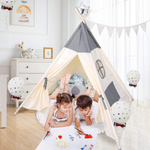 NAMIOT DLA DZIECI TIPI WIGWAM BAZA STABILNY + MIĘKKA MATA + LAMPKI LED