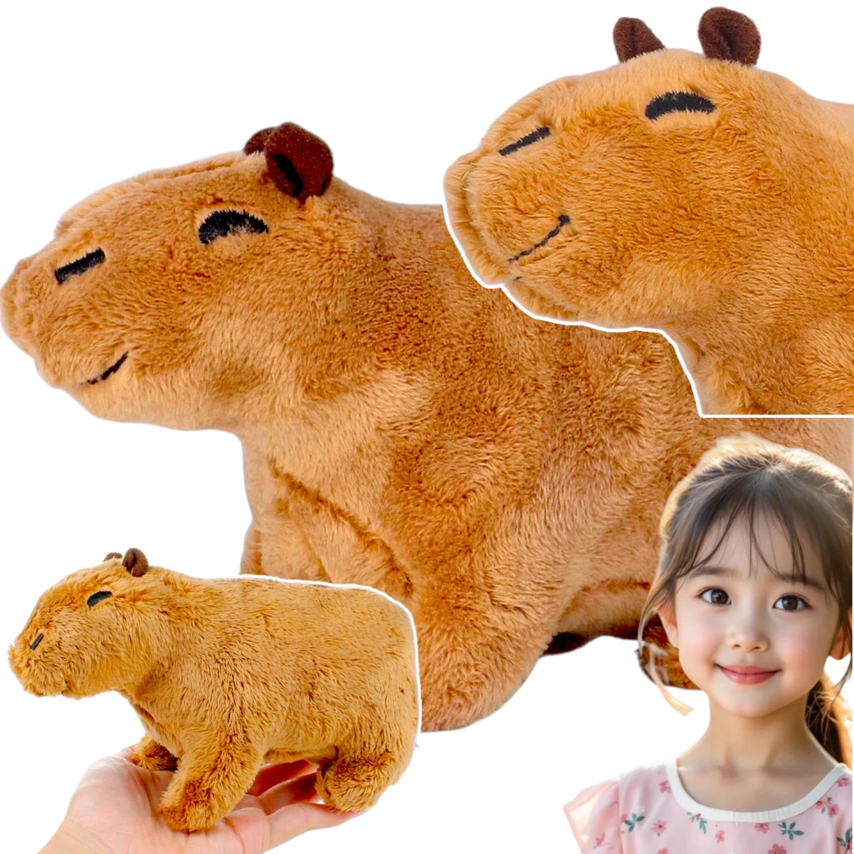 KAPIBARA PLUSZAK CAPYBARA MASKOTKA DLA DZIECI 36CM DUŻA PRZYTULANKA MIĘKKA