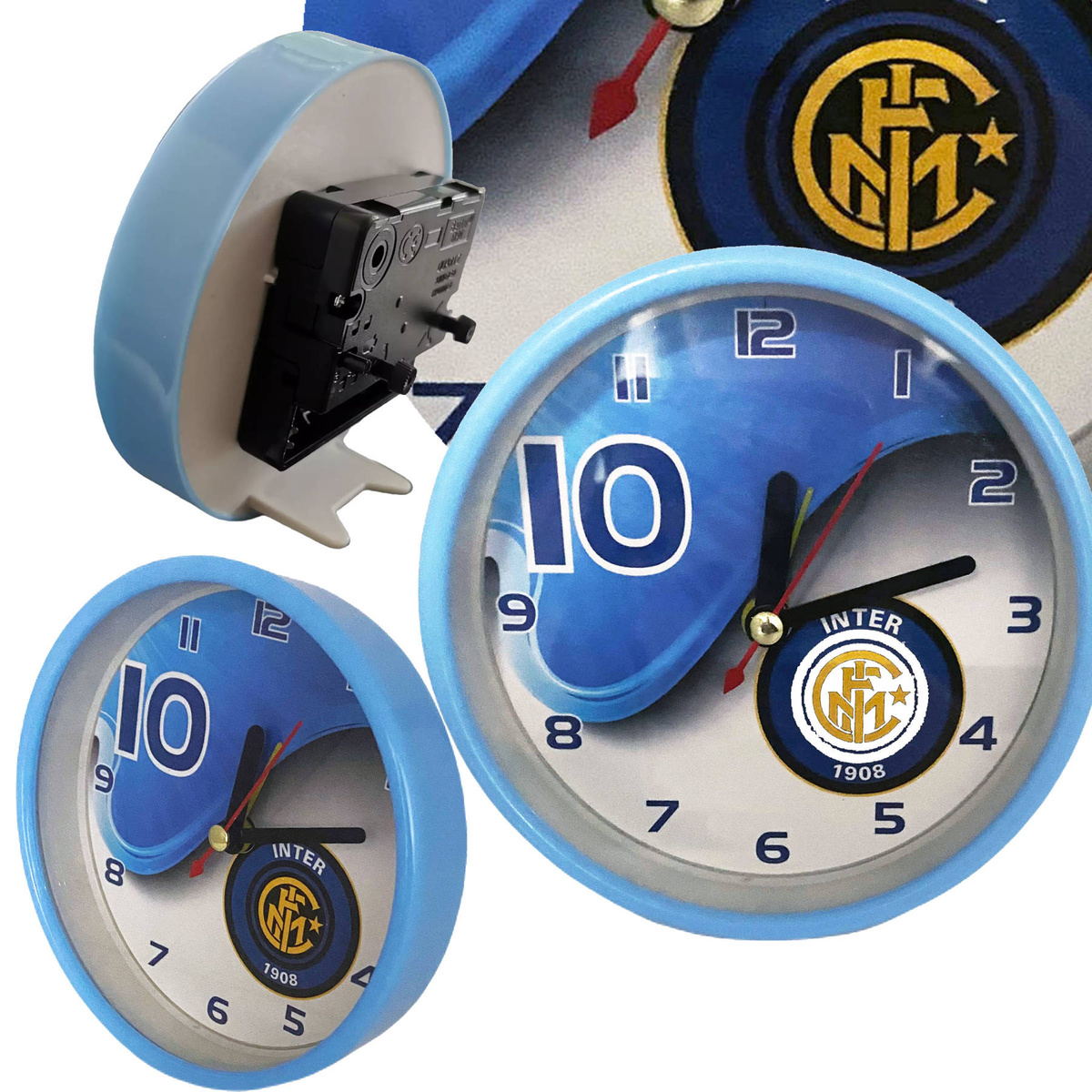 ZEGAREK KIBICA BUDZIK INTER MEDIOLAN DLA KIBICÓW FANÓW DRUŻYNY Z MEDIOLANU