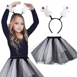 STRÓJ DUSZEK KOSTIUM ZESTAW 2W1 SPÓDNICZKA OPASKA HALLOWEEN