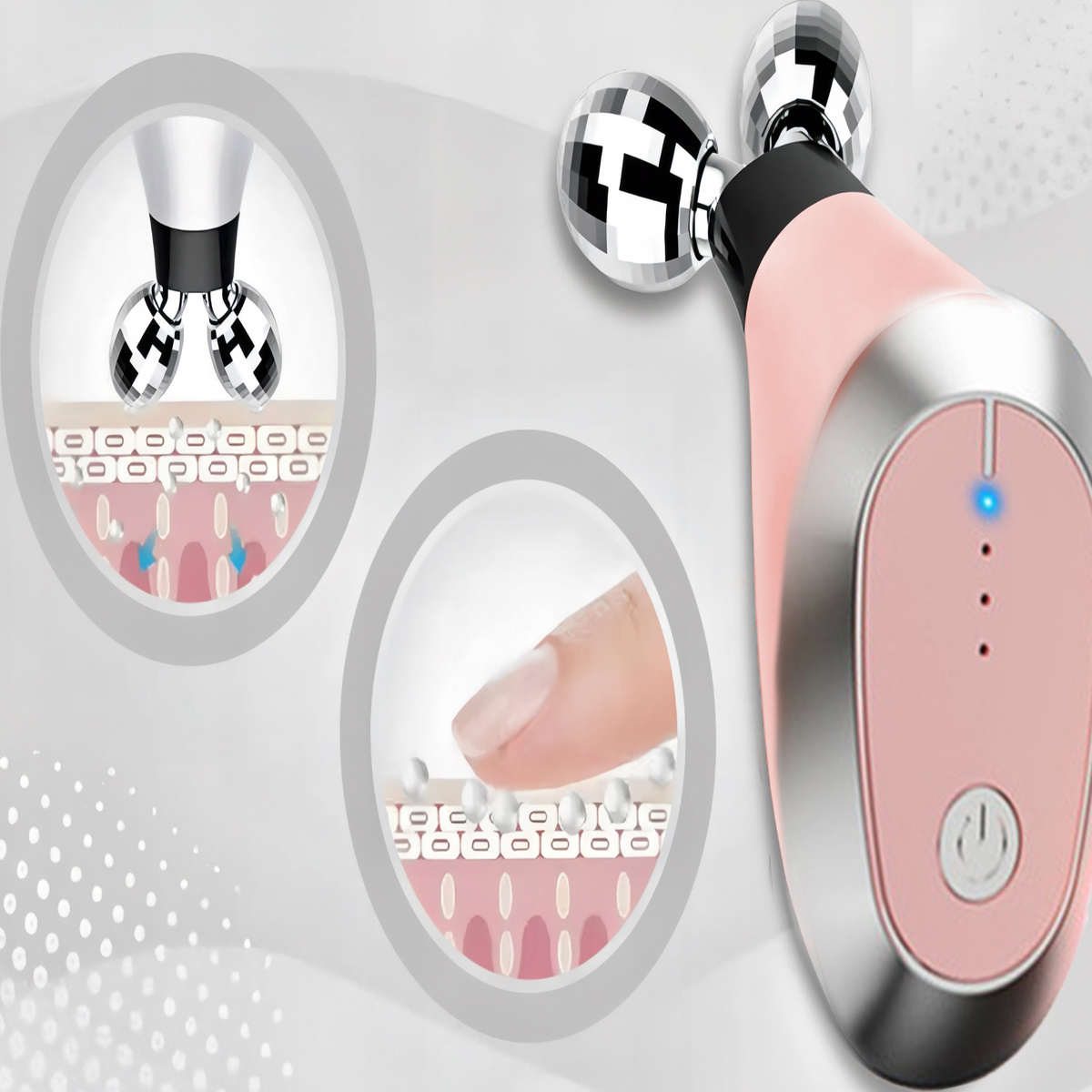 MASAŻER WIBRACYJNY DO TWARZY 3D LIFTING EMS DO PIELĘGNACJI