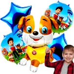 ZESTAW BALONÓW PSI PATROL RUBBLE BALONY NA URODZINY IMPREZA DLA DZIECI 5szt