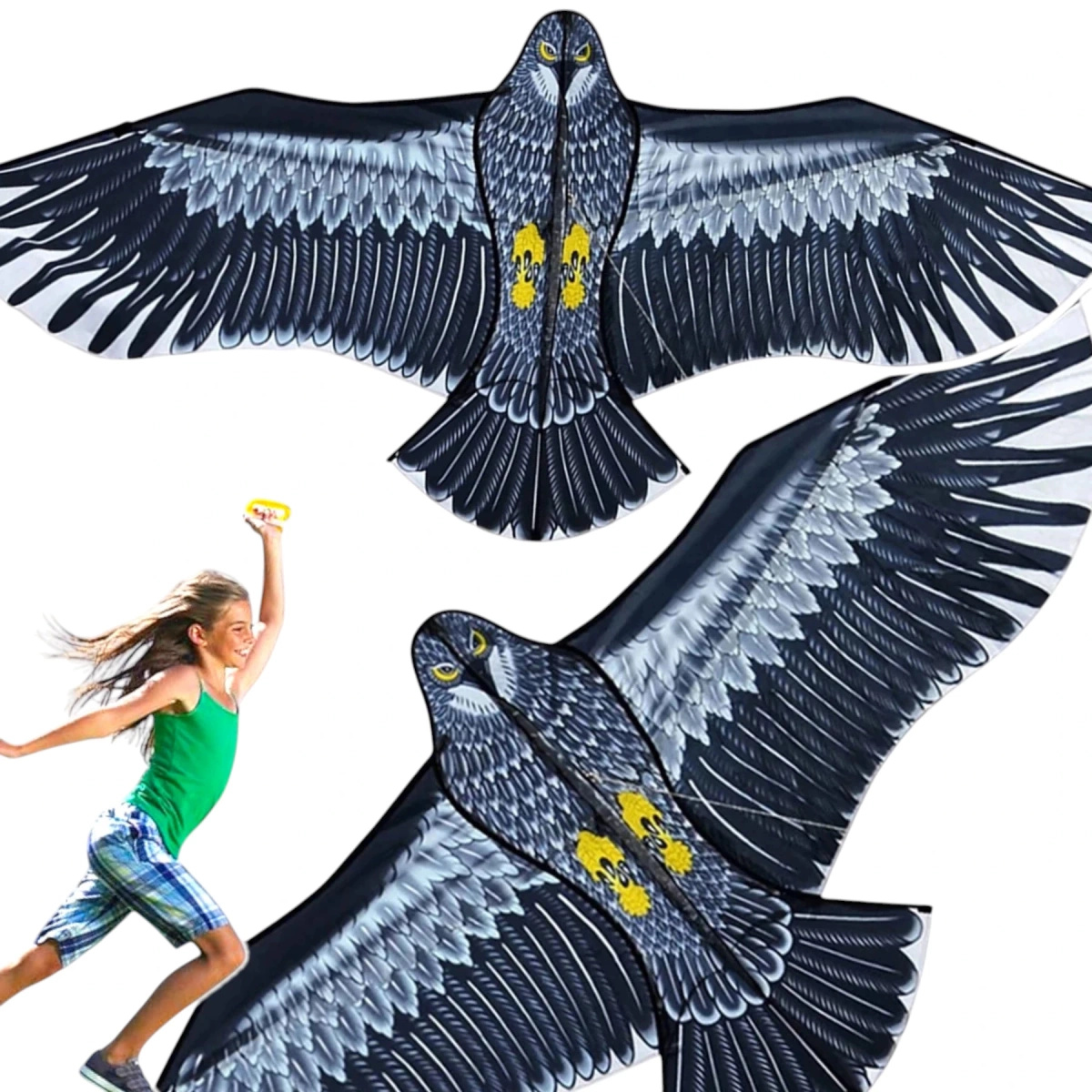 MEGA LATAWIEC ORZEŁ MOCNY DUŻY OGROMNY PTAK XXL 150 CM ODSTRASZACZ PTAKÓW 