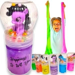 SLIME ZESTAW DO ROBIENIA GLUTÓW BROKATOWA W TUBIE GLUTY + FIGURKA KULECZKI