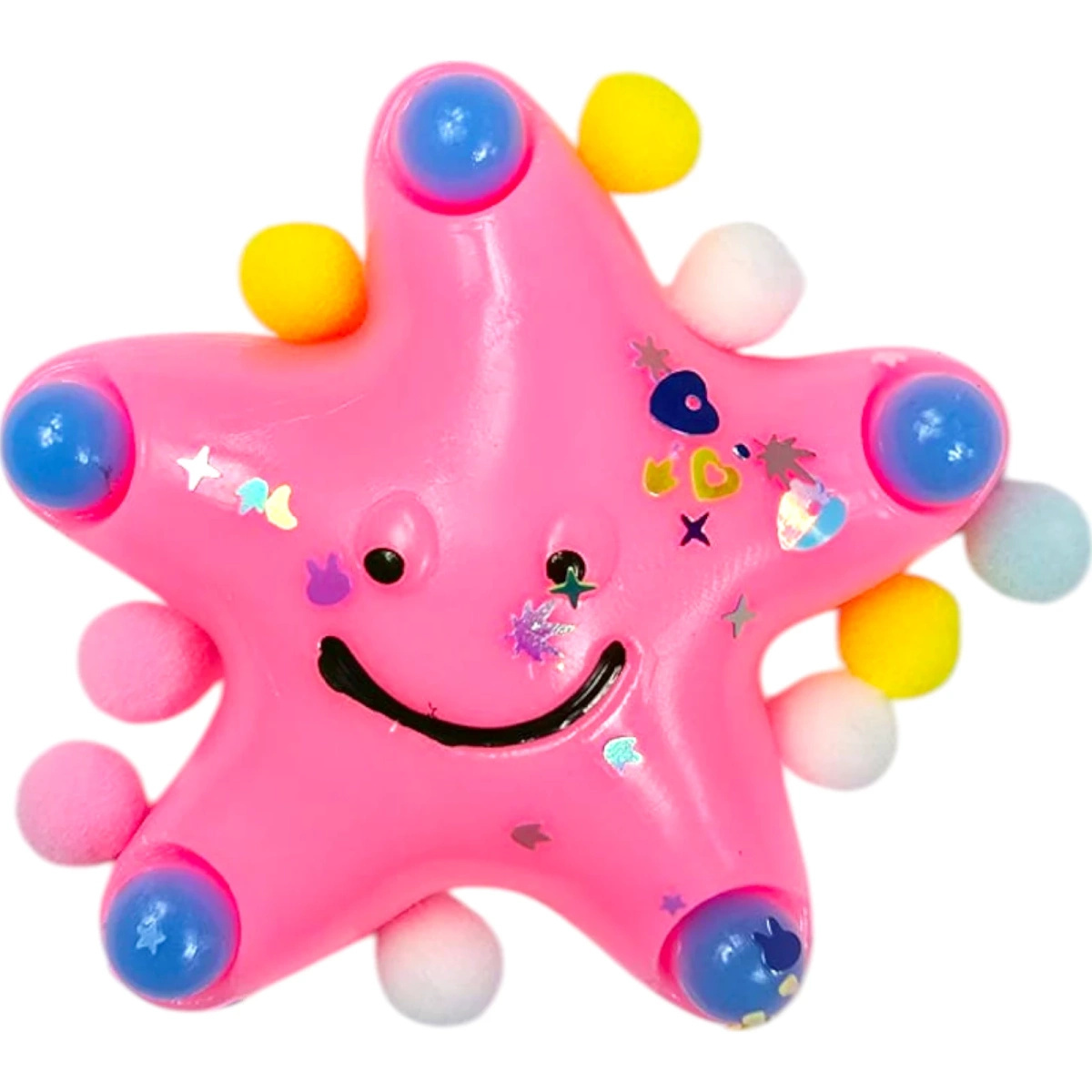 GNIOTEK ANTYSTRESOWY SENSORYCZNY GWIAZDKA Z POSYPKĄ SQUISHY GWIAZDA MOCHI