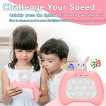 KONSOLA POP IT SŁODKI KRÓLICZEK GRA ELEKTRONICZNA ANTYSTRESOWA 30 POZIOMÓW