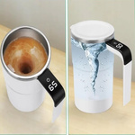 TERMOS Kubek termiczny automatyczny z mieszadłem LCD USB magnetyczny Smart czarny