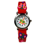 KLASYCZNY ZEGAREK DZIECIĘCY MOTYLI CZERWONY EDUKACYJNY NA PREZENT
