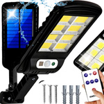 MOCNA LAMPA SOLARNA LED COB ULICZNA CZUJNIK RUCHU ZMIERZCHU Z PILOTEM