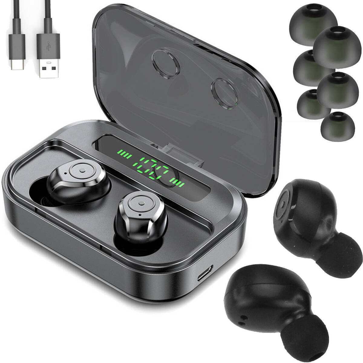 SŁUCHAWKI BEZPRZEWODOWE DOUSZNE BLUETOOTH POWERBANK NA SIŁOWNIĘ DO BIEGANIA