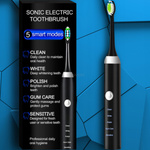 SZCZOTECZKA SONICZNA DO ZĘBÓW ELEKTRYCZNA WODOODPORNA 5 TRYBÓW IPX7 PREZENT