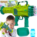 PISTOLET DO BANIEK MYDLANYCH AUTOMAT DINOZAUR MASZYNKA BAŃKI MYDLANE + PŁYN