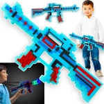 MINECRAFT KARABIN Z GRY DIAMENTOWY PISTOLET ŚWIECI LED DZWIĘK MUZYKA
