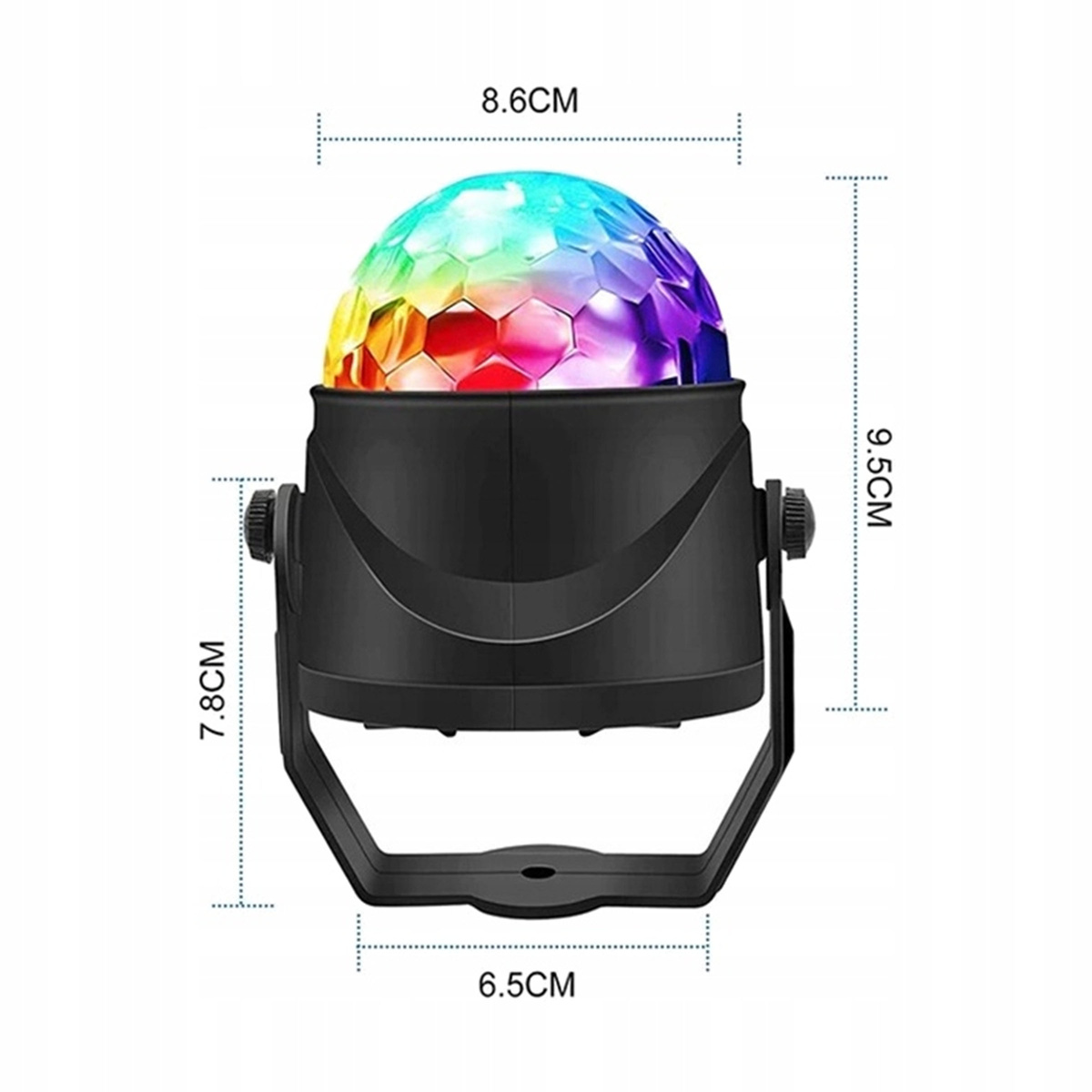 KULA DISCO PROJEKTOR RGB LED DYSKOTEKOWY REFLEKTOR NA IMPREZĘ LASER   PILOT