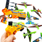 PISTOLET WYRZUTNIA SAMOLOTÓW DUŻY ZASIĘG 4 SAMOLOTY ZESTAW RZUTKA SZYBOWIEC