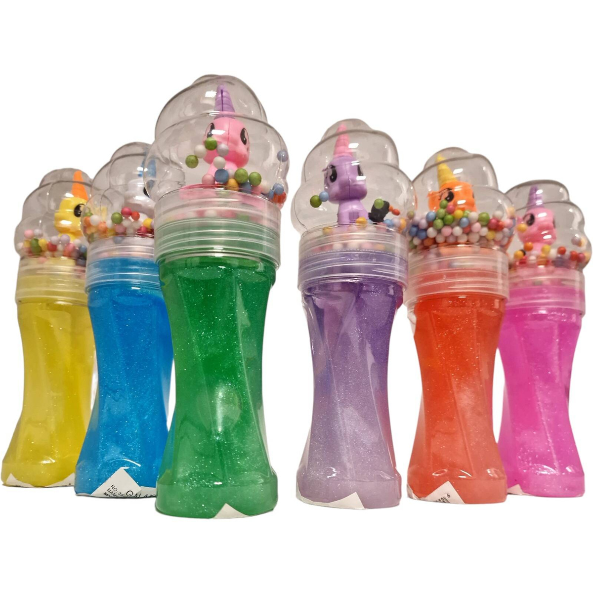 SLIME MASA PLASTYCZNA BROKATOWA W TUBIE GLUTY + FIGURKA JEDNOROŻEC KULECZKI