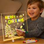 PODŚWIETLANA TABLICA DO RYSOWANIA - ŚWIECĄCA LED + MARKERY