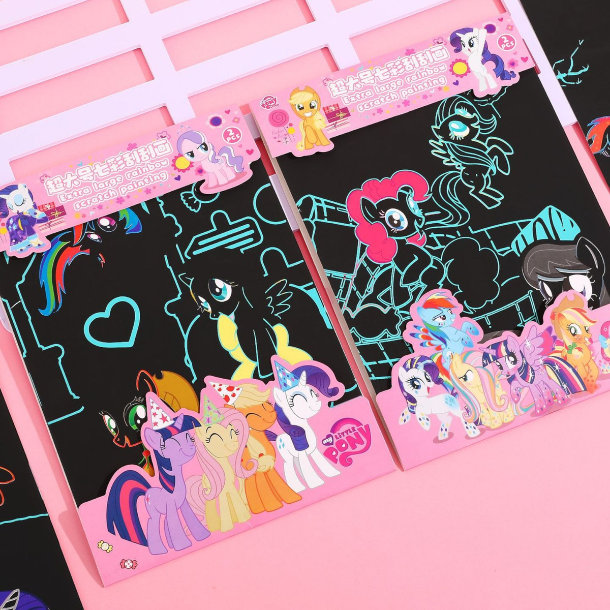 ZDRAPYWANKA TĘCZOWA MLP PONY WYDRAPYWANKA DLA DZIECI KUCYK NOTES RYSIK