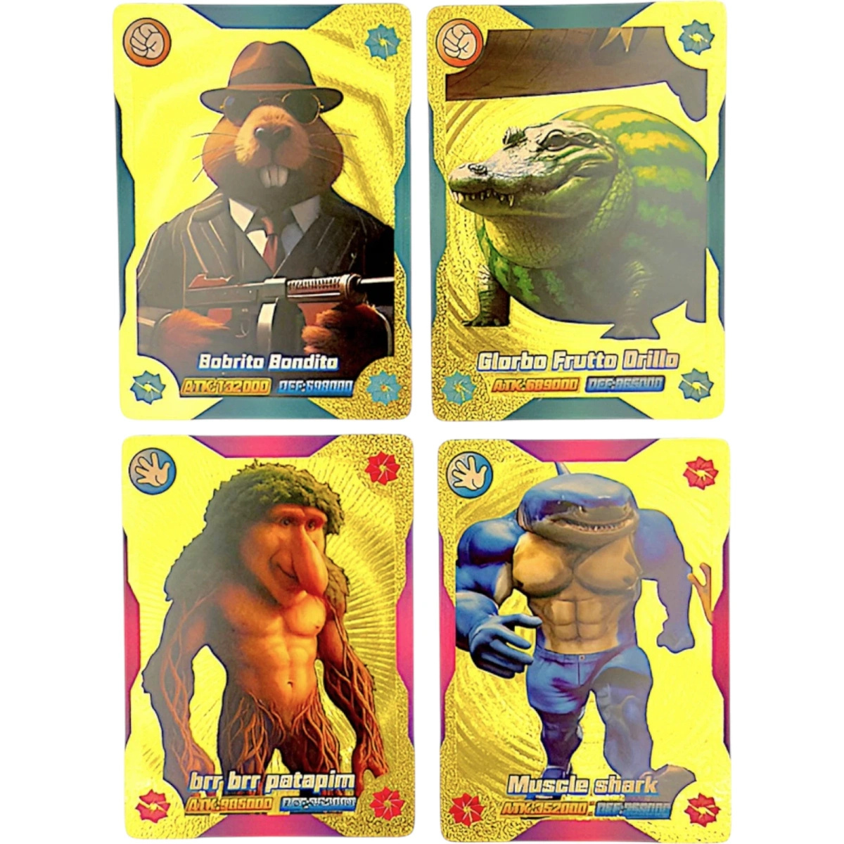 BRAINROT KARTY KOLEKCJONERSKIE ZŁOTE TUNG TUNG SAHUR BALERINA KAPUCZINA 55