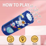 WYRZUTNIA BANIEK MYDLANYCH MASZYNKA BAŃKI MYDLANE TUBA KOSMONAUTA ŚWIECI