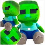 MASKOTKA MINECRAFT BABY ZOMBIE FIGURKA PLUSZAK Z GRY LUDZIK PRZYTULANKA