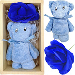 ZESTAW PREZENTOWY MIŚ PLUSZOWY RĘCZNIK WIECZNA RÓŻA PREZENT  NA WALENTYNKI