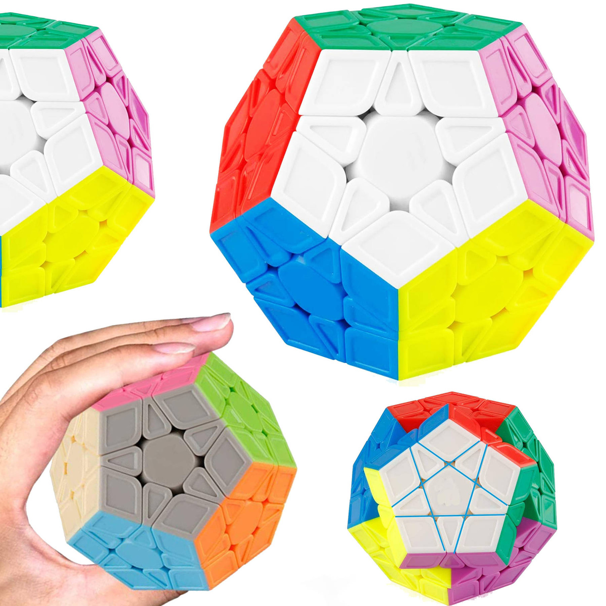 KOSTKA LOGICZNA MEGAMINX CUBE 3X3X3 DWUNASTOŚCIAN MEGA ZABAWKA EDUKACYJNA