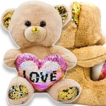 MASKOTKA MIŚ PLUSZOWY MASKOTKA SERCE LOVE PRZYTULANKA PREZENT PLUSZAK