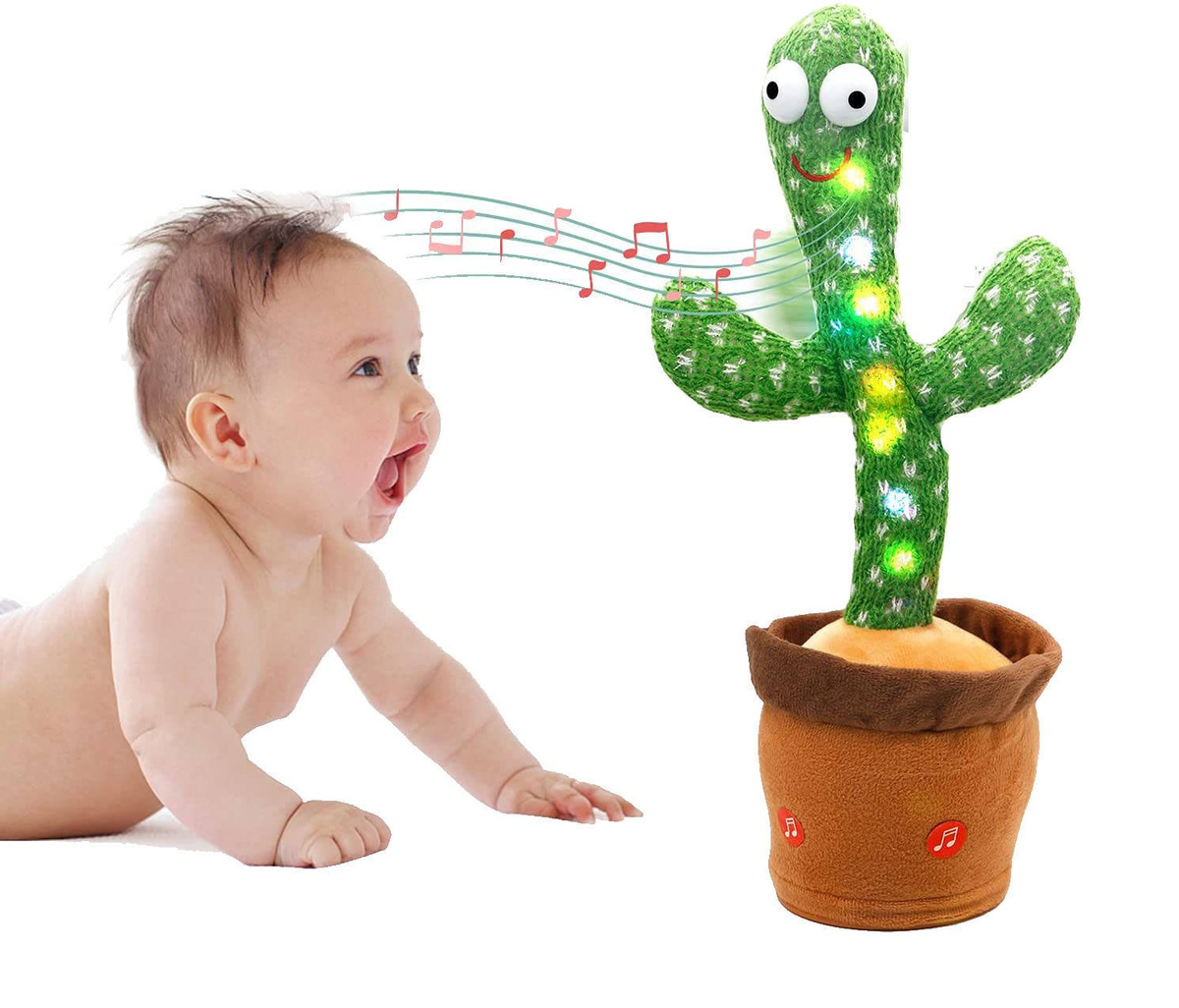KAKTUS ŚPIEWAJĄCY TAŃCZĄCY WESOŁY ŚWIECI POWTARZA MASKOTKA DLA DZIECKA DUŻY