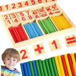 DREWNIANE PATYCZKI CYFERKI LICZYDŁO DO NAUKI LICZENIA POMOC DYDAKTYCZNA