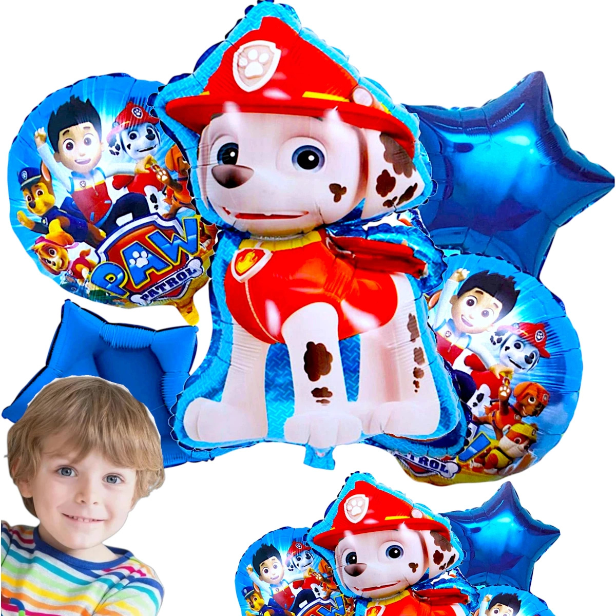 PSI PATROL ZESTAW 5 BALONÓW BALON MARSHALL RYDER BALONY NA URODZINY IMPREZĘ