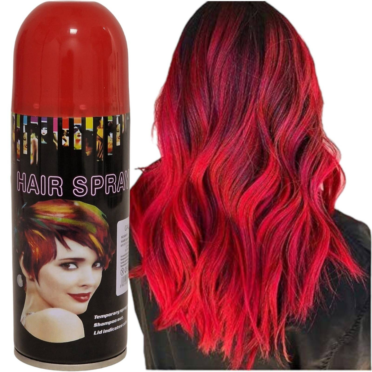 SPRAY DO WŁOSÓW FARBA ZMYWALNA KOLORYZUJĄCA ŻÓŁTA BEZPIECZNA NA IMPREZĘ 