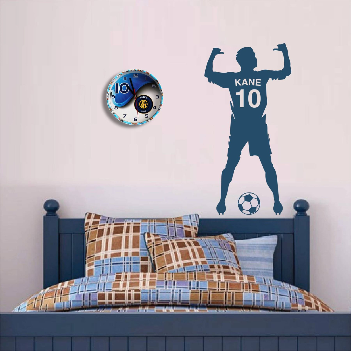 ZEGAR ŚCIENNY DLA KIBICA INTER MEDIOLAN DO POKOJU DZIECKA DLA FANÓW DRUŻYNY