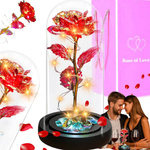 WIECZNA RÓŻA W SZKLE ŚWIECĄCA ŚWIECI LED FLOWERBOX BUKIET KWIATY NA PREZENT