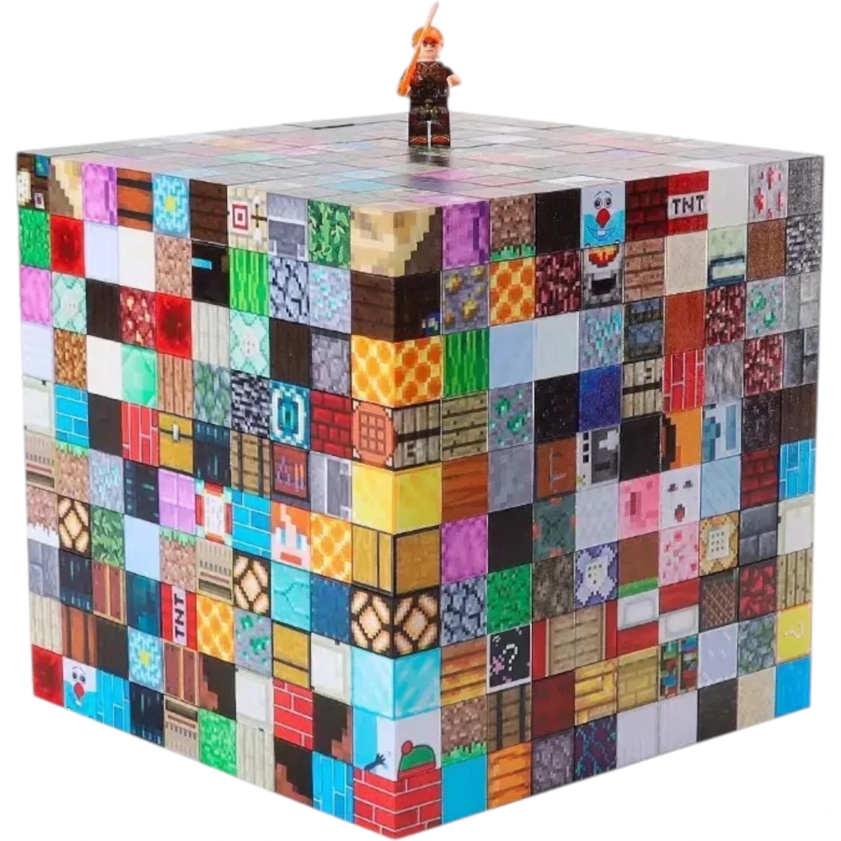 KLOCKI KONSTRUKCYJNE PIXEL KLOCKI MAGNETYCZNE 18 SZTUK SZEŚCIANY 2 LUDZIKI