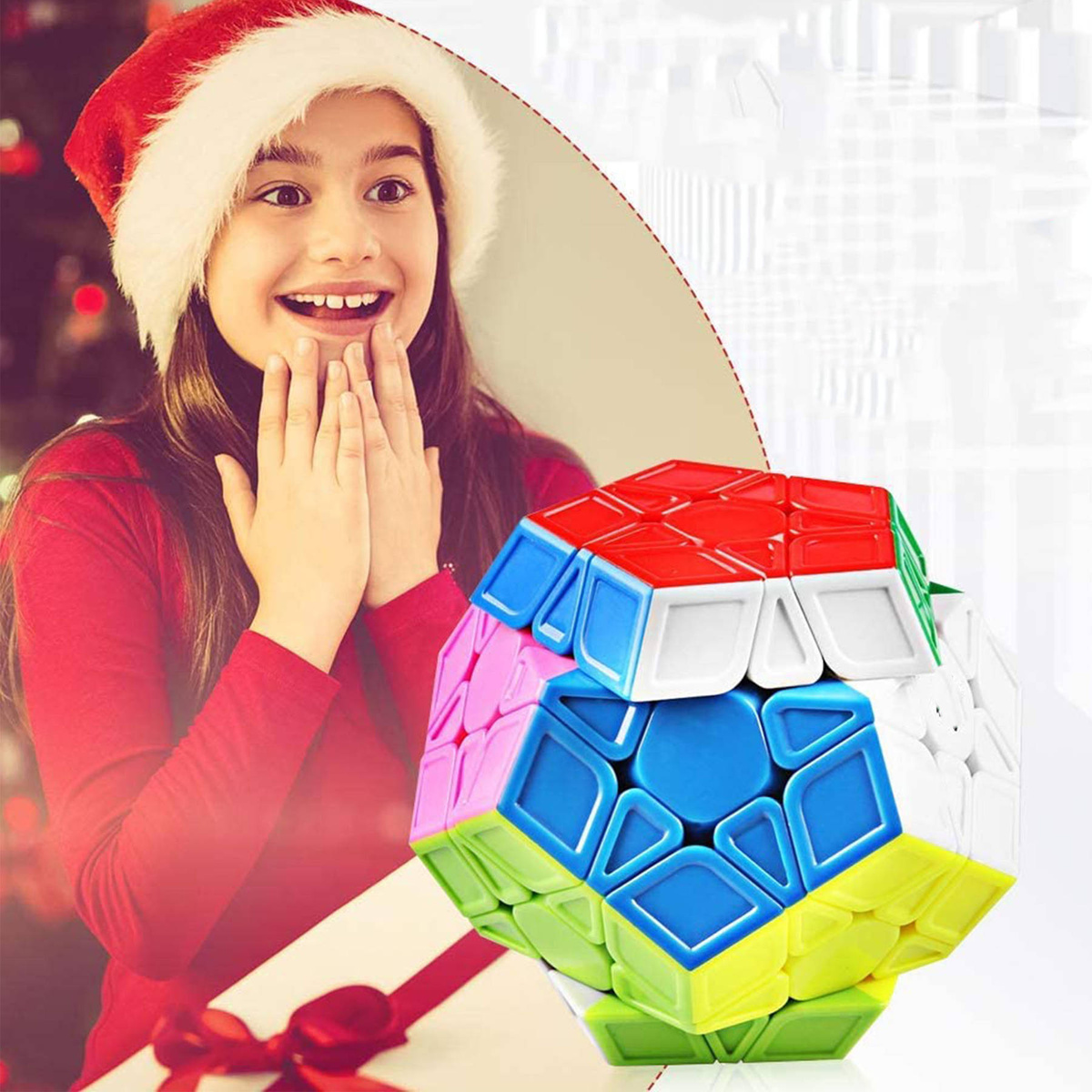 KOSTKA LOGICZNA MEGAMINX CUBE 3X3X3 DWUNASTOŚCIAN MEGA ZABAWKA EDUKACYJNA