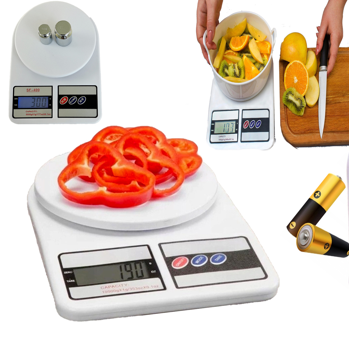 PRECYZYJNA WAGA KUCHENNA 1000g  1g WYŚWIETLACZ LCD BATERIE