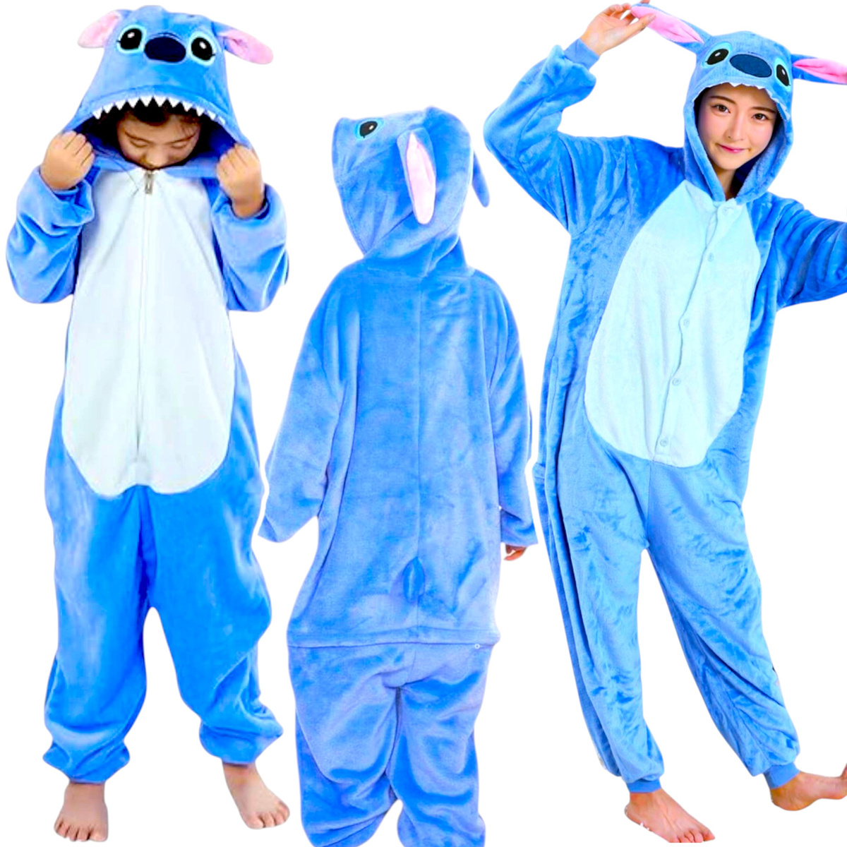 LILO STICH STRÓJ ONESIE KIGURUMI PIŻAMA GRUBY KOSTIUM NA IMPREZĘ PRZEBRANIE